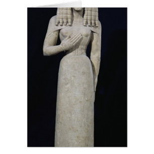 Cartão Estátua feminina, conhecida como Deusa Auxerre