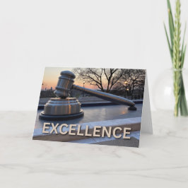 Cartão Estátua Gavel - Excelência