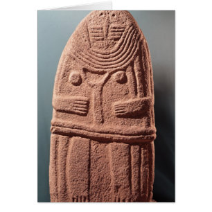 Cartão Estátua no.4 do Menhir, do Santo-Sernins-sur-Rance