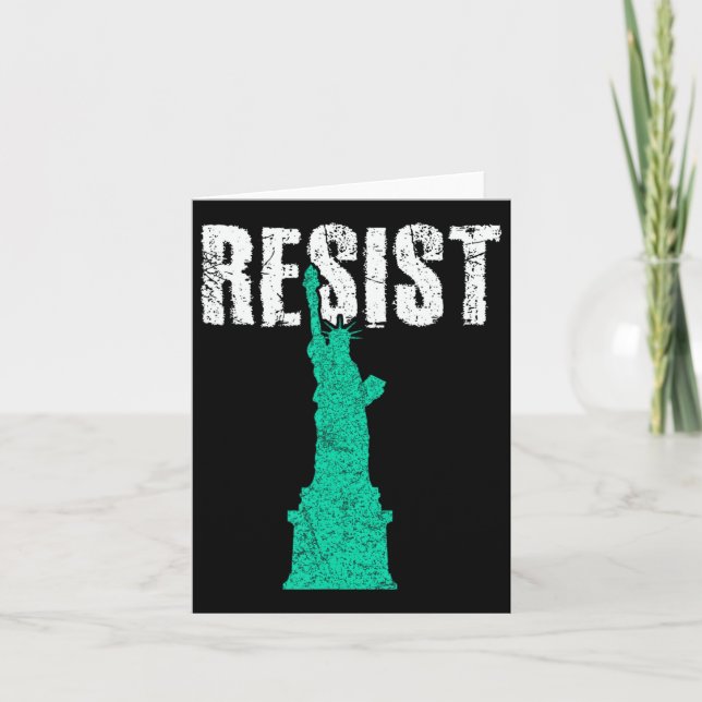 Cartão Estátua Resistente Da Liberdade 1 (Frente)
