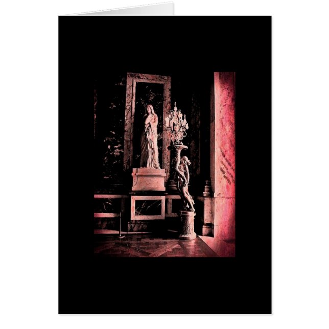 Cartão Estátua Rosa Fisheye Versailles (Frente)