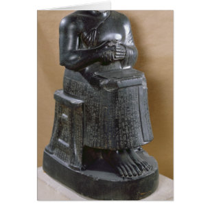 Cartão Estátua sem cabeça do Príncipe Gudea como figura