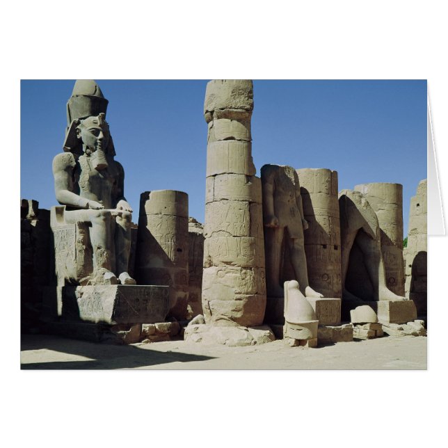 Cartão Estátua sentada de Ramsés II (Frente Horizontal)