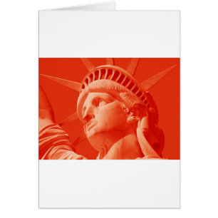 Cartão Estátua Vermelha da Liberdade