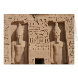 Cartão estátuas de simbel da abu