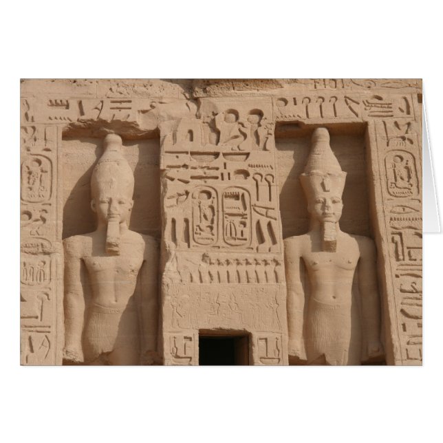 Cartão estátuas de simbel da abu (Frente Horizontal)