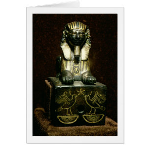 Cartão Estatueta de uma esfinge do rei Tuthmosis III, K