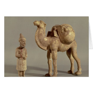 Cartão Estatuetas funerárias de um camelo carregado