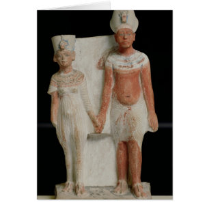 Cartão Estatuto de Amenophis IV e Nefertiti