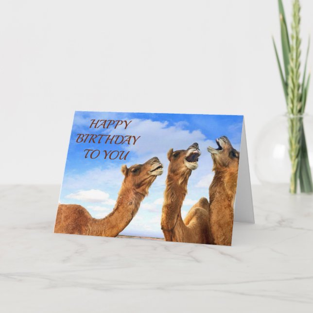 CARTÃO ESTE CAMEL CANTOU "FELIZ ANIVERSÁRIO! CELEBRE VOCÊ (Frente)