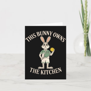 Cartão Este coelho possui o humor de coelho de cozinha pi