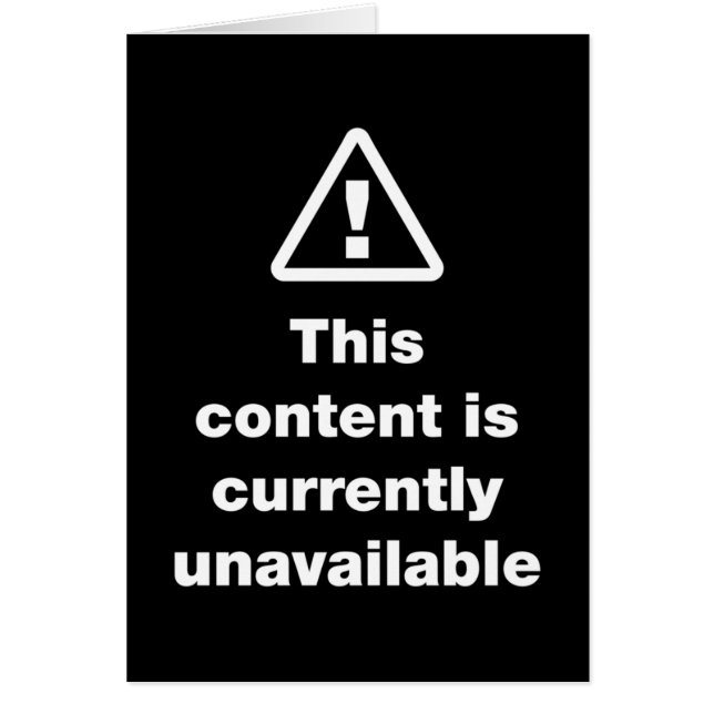 Cartão ⚠ Este Conteúdo Não Está Disponível Atualmente (Frente)