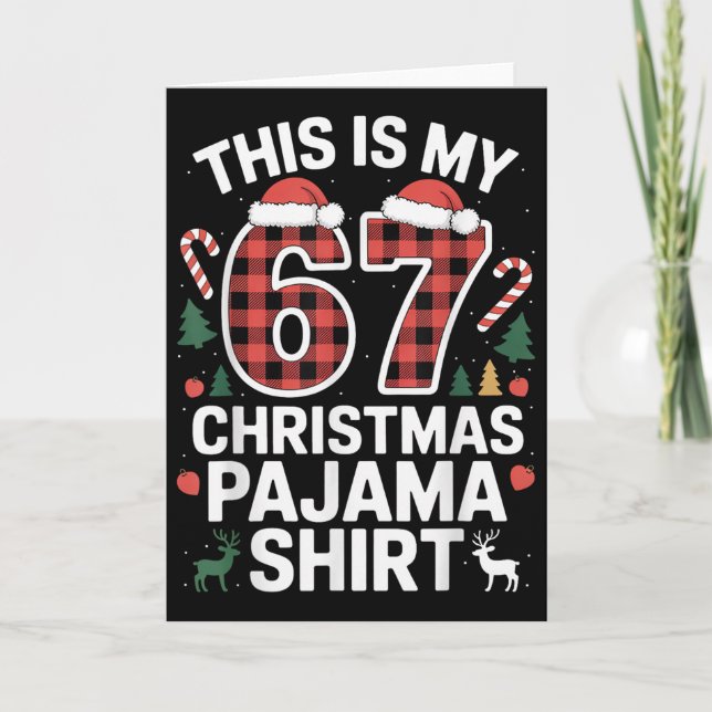 Cartão Este É Meu 67 Pijama De Natal  (Frente)