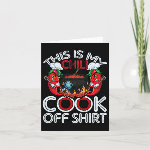 Cartão Este É Meu Chili Cook Off Shirt Mexicano Comida Ci