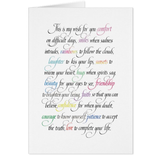 Cartão Este é meu desejo (Frente)