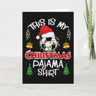 Cartão Este É Meu Jogador De Futebol De Pijama De Natal