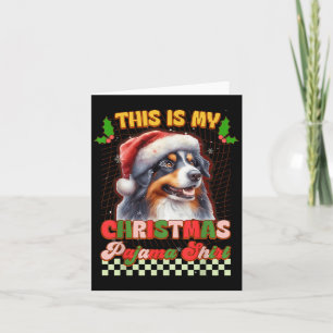 Cartão Este É Meu Pajama De Natal Engraçado Sheph Austral