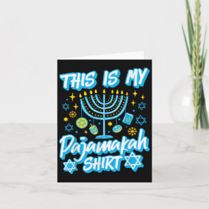 Cartão Este É Meu Pijakah Hanukkah Menorah Candles Funn