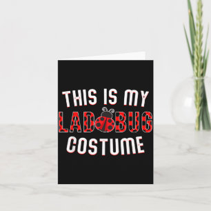 Cartão Este É Meu Traje de Joaninha Joaninha Halloween En