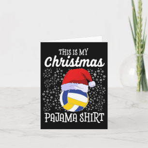 Cartão Este É Meu Vôlei De Natal Do Pajama Engraçado