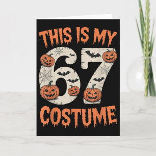 Cartão Este É o Meu 67 Fantasia de Halloween