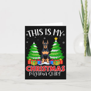 Cartão Este É O Meu Cachorro Pajama Doberman Pinscher De 