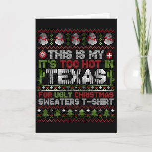 Cartão Este É o Meu É Tarde Demais No Texas Para o Natal