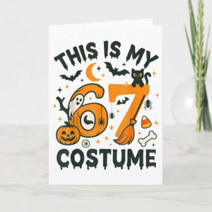 Cartão Este é o meu figurino de Halloween 67 Meme dizendo
