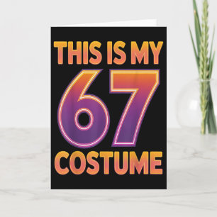 Cartão Este é o meu figurino de Halloween 67 Número 6 7 M