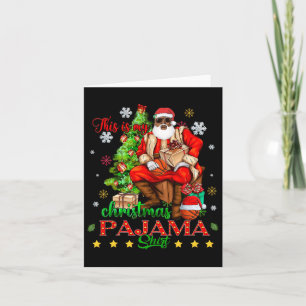 Cartão Este É O Meu Natal Pajama Afro-Americano