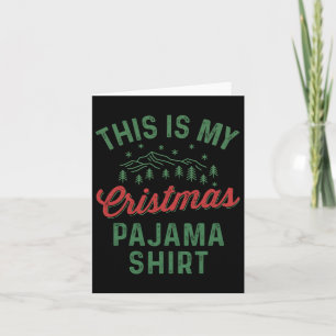 Cartão Este É O Meu Natal Pajama Engraçado Mulheres Pj Xm