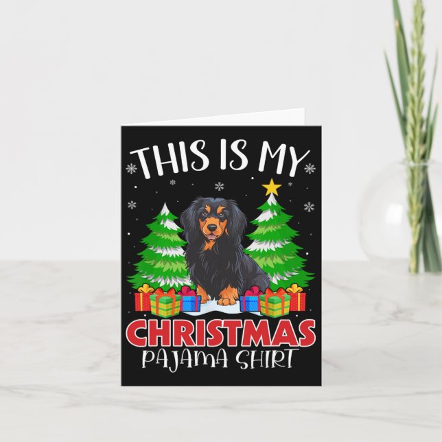 Cartão Este É O Meu Natal Pajama Havanese Dog Xmas Pjs (Frente)