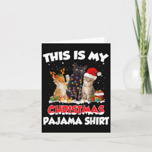 Cartão Este É O Meu Natal Pajama Mostra Papais noeis Engr