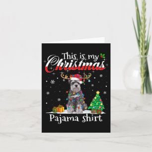 Cartão Este É O Meu Natal Pajama Schnauzer E Me Cagou