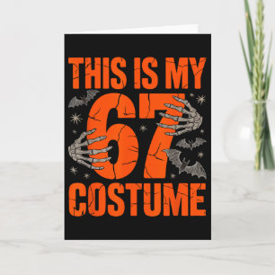 Cartão Este é o meu número de fantasia de Halloween 67 nú