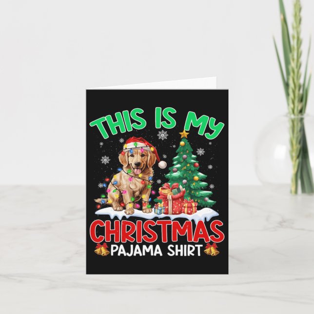 Cartão Este É O Meu Ouro De Natal Do Pajama. (Frente)