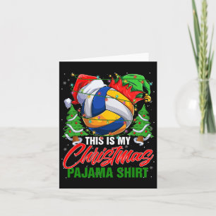 Cartão Este É O Meu Papai noel De Voleibol De Natal