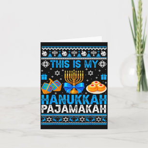 Cartão Este É O Meu Pijama De Hanuka Feio Chanukah Judaic