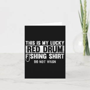 Cartão Este É O Meu Presente De Pesca Do Tambor Vermelho
