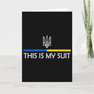 Cartão Este é o meu terno de apoio a Zelensky ucraniano