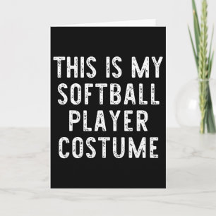 Cartão Este é o meu traje de jogador de softball Hallowee