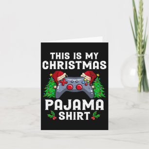 Cartão Este É O Meu Vídeo De Jogador Do Pajama Santa Hat