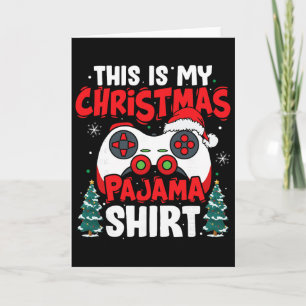 Cartão Este é o meu vídeo game de Natal de pijama para me