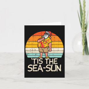 Cartão Este É O Sol Do Mar Papai noel O Pôr Do Sol O Nata