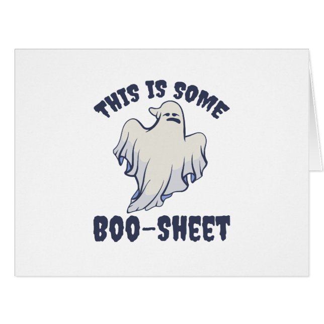 Cartão Este é um Boo Sheet Sassy Ghost (Frente horizontal)