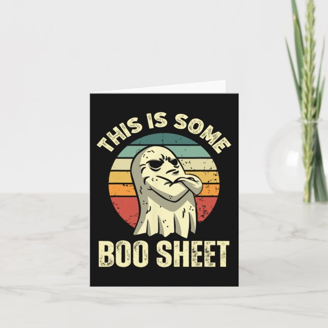 Cartão Este É Um Folheto De Boo Halloween Engraçado Vinta (Frente)