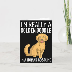 Cartão Este é um Humano Fantasiado de Cachorro Goldendood