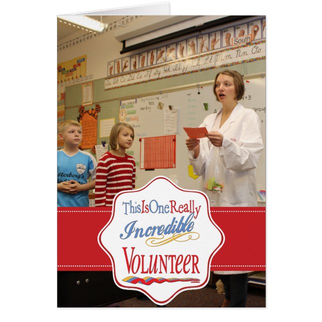 Cartão Este É Um Presente De Voluntário Incrível (Frente)
