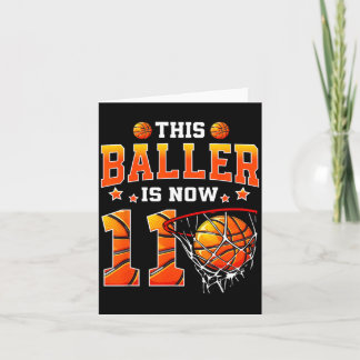 Cartão Este Jogador de Basquete Tem 11 Anos Meninos de Ba