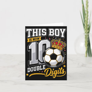 Cartão Este Menino 10 Dígitos Duplos Futebol Engraçado 10